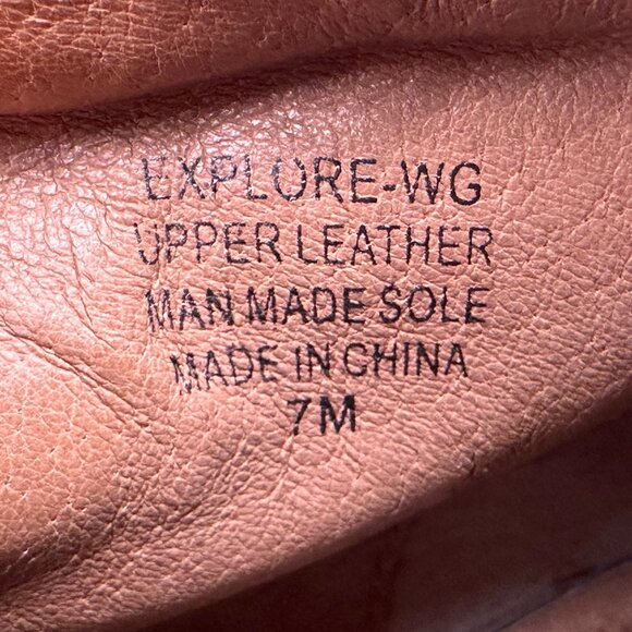 Jeffrey Campbell Explore Brown Leather Wedge Heel Boots Women Size 7 M - Picture 7 of 7